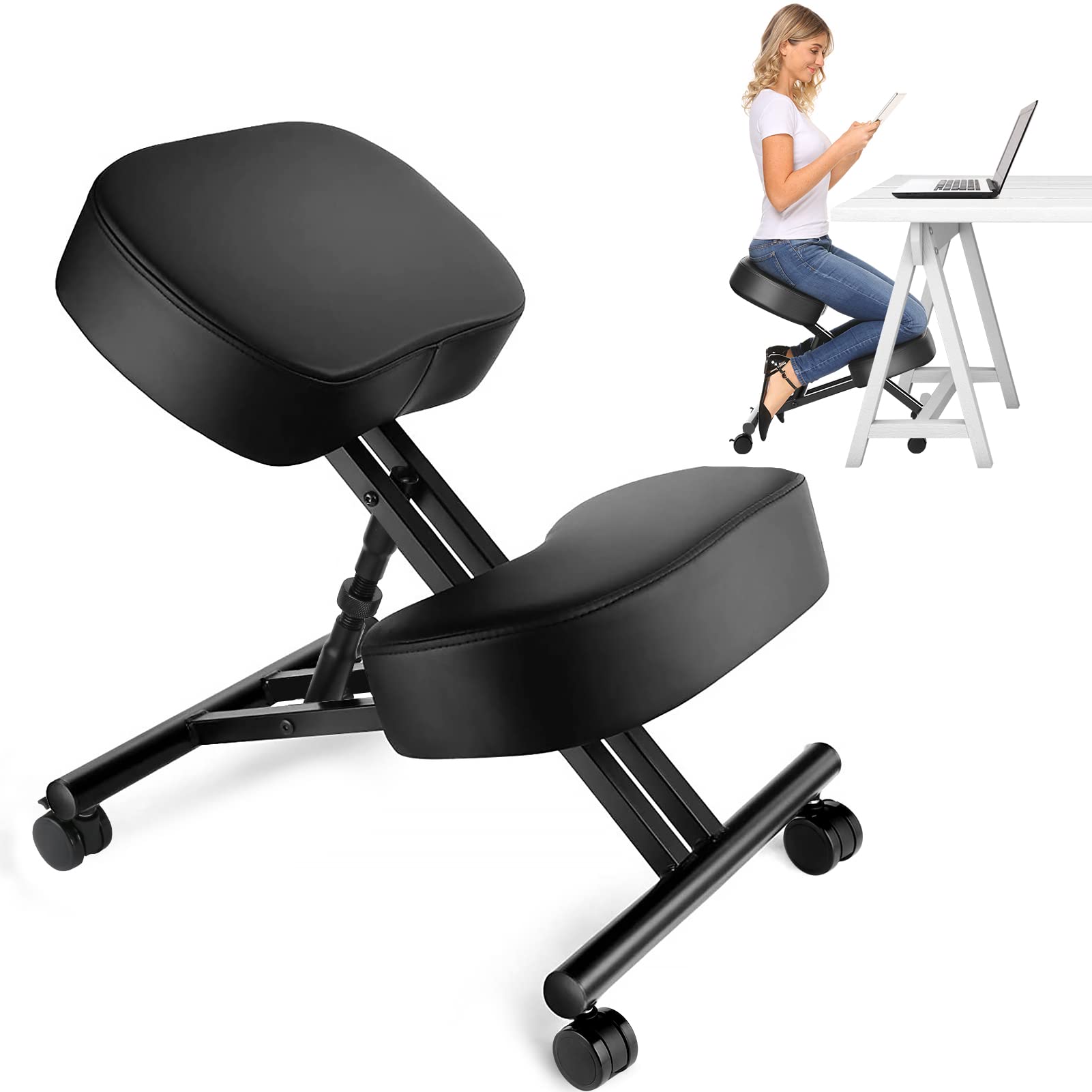 Office Chair - Kneeling Chair Ergonomic for Office, Adjustable