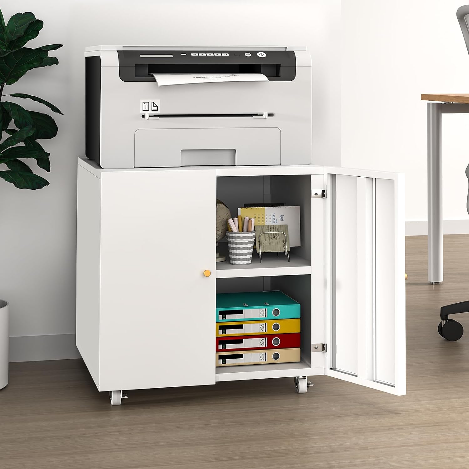 Printer Stand - Large Rolling Printer Stand with Storage,Printer