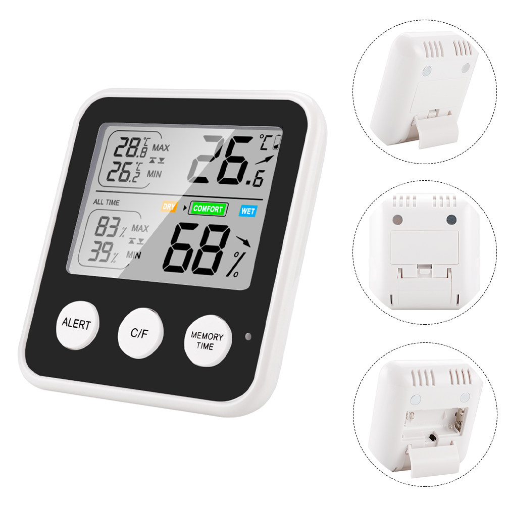 Monitor Stand - Digital Household Hygrometer Thermometer Compact Stand