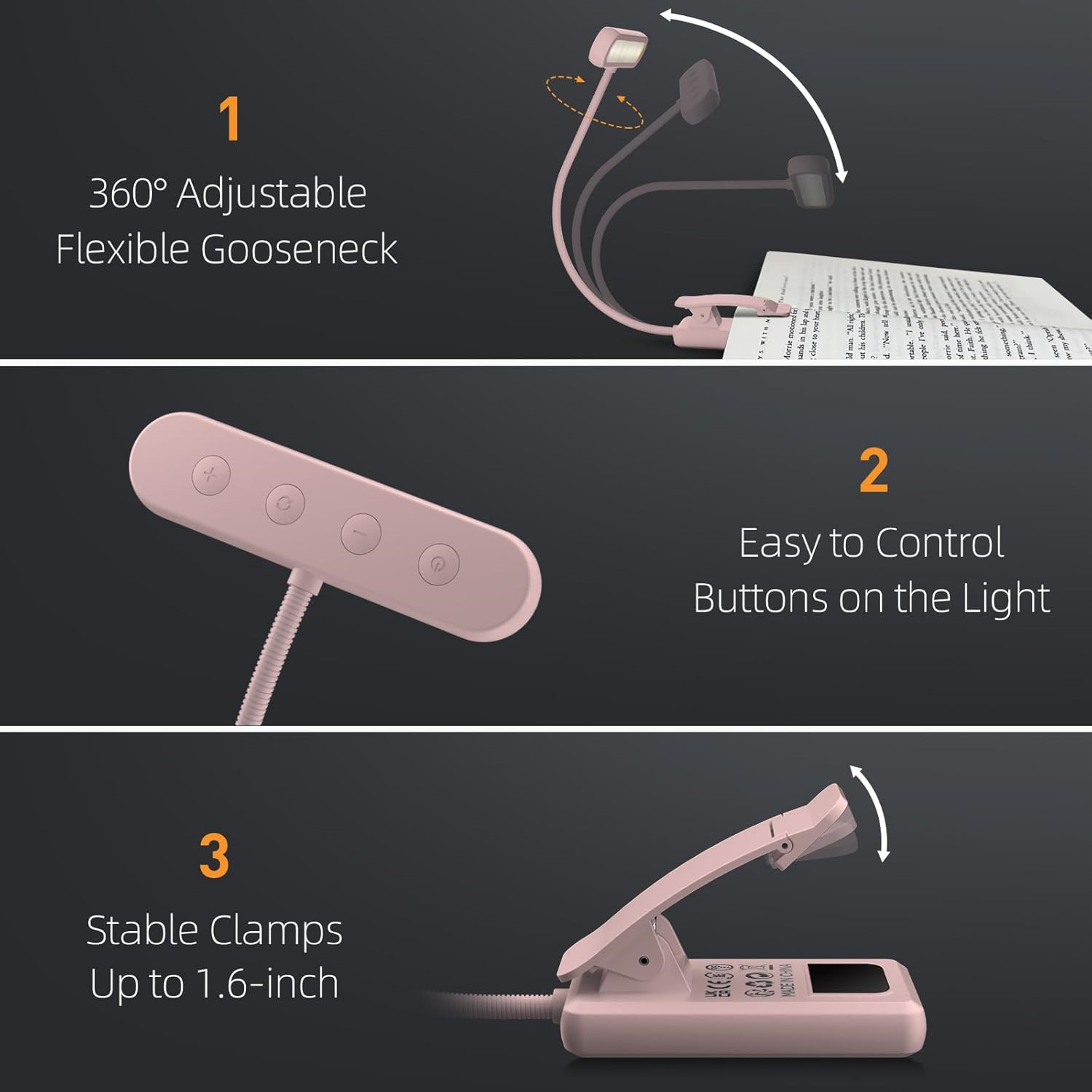 Reading Lamp Book Clamp Black/ - đánh giá và giá Desk Lamp