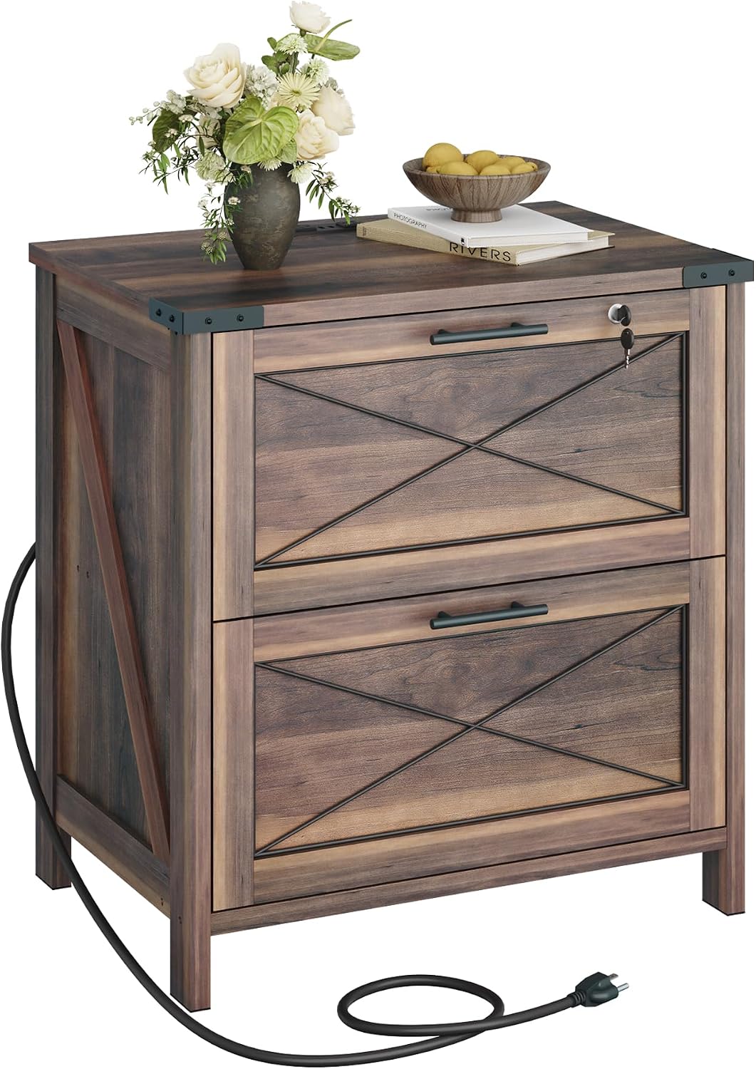 Wood Lateral File Cabinet, 2 D - đánh giá và giá Printer Stand