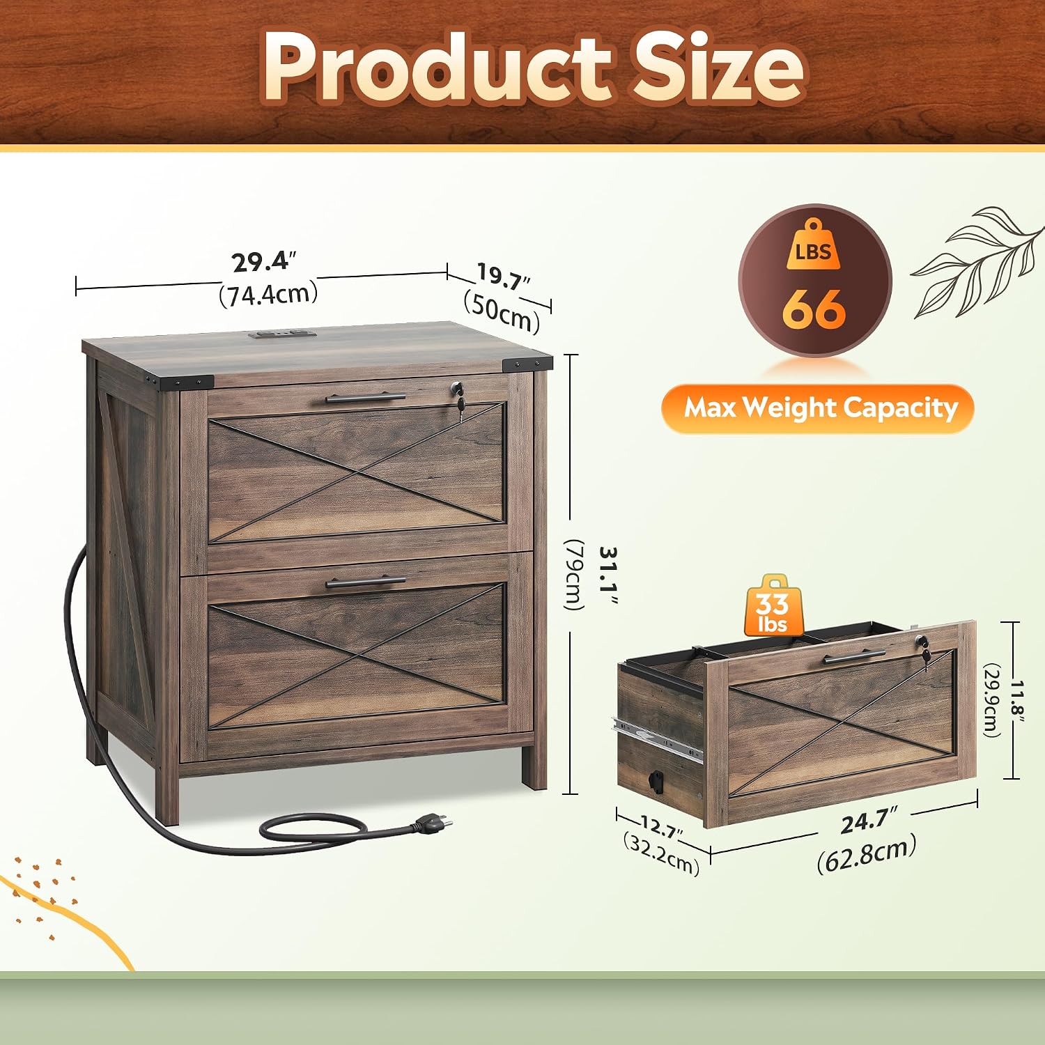 Wood Lateral File Cabinet, 2 D - đánh giá và giá Printer Stand