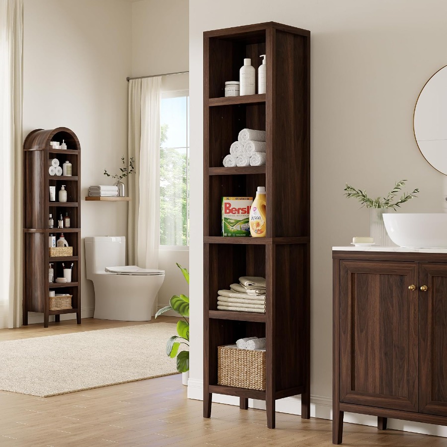 71 Tall Narrow Bookcase, 5-Tie - đánh giá và giá Bookshelf