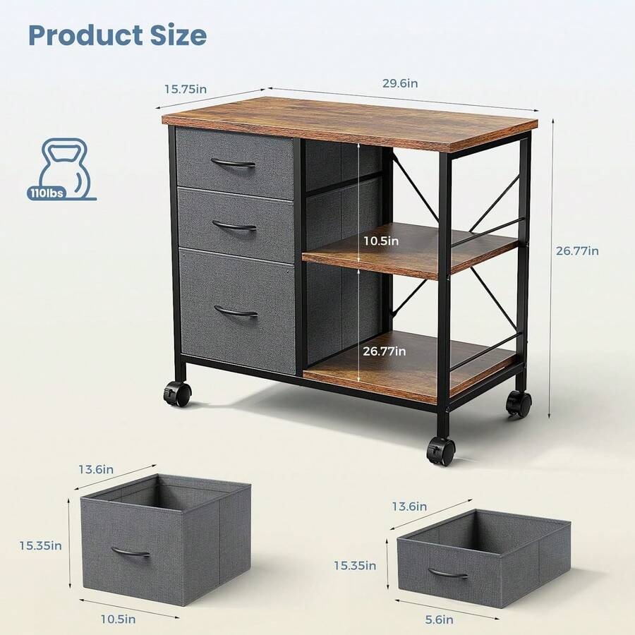 Sweetcrispy 3-Tier Mobile File - đánh giá và giá Printer Stand