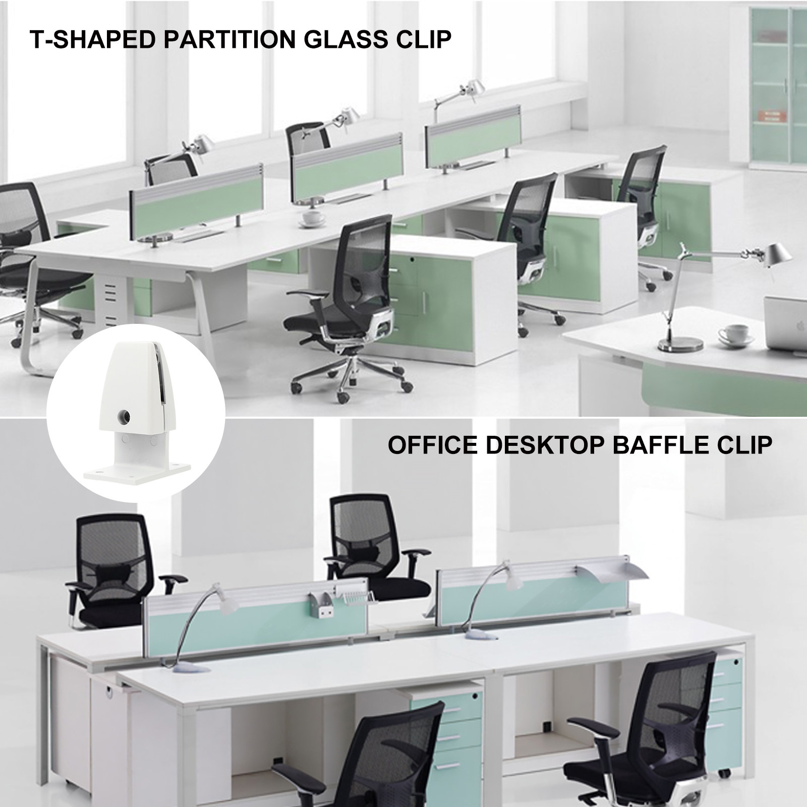 2Pcs Desk Divider Clamps Glass - đánh giá và giá Partition Screen Divider