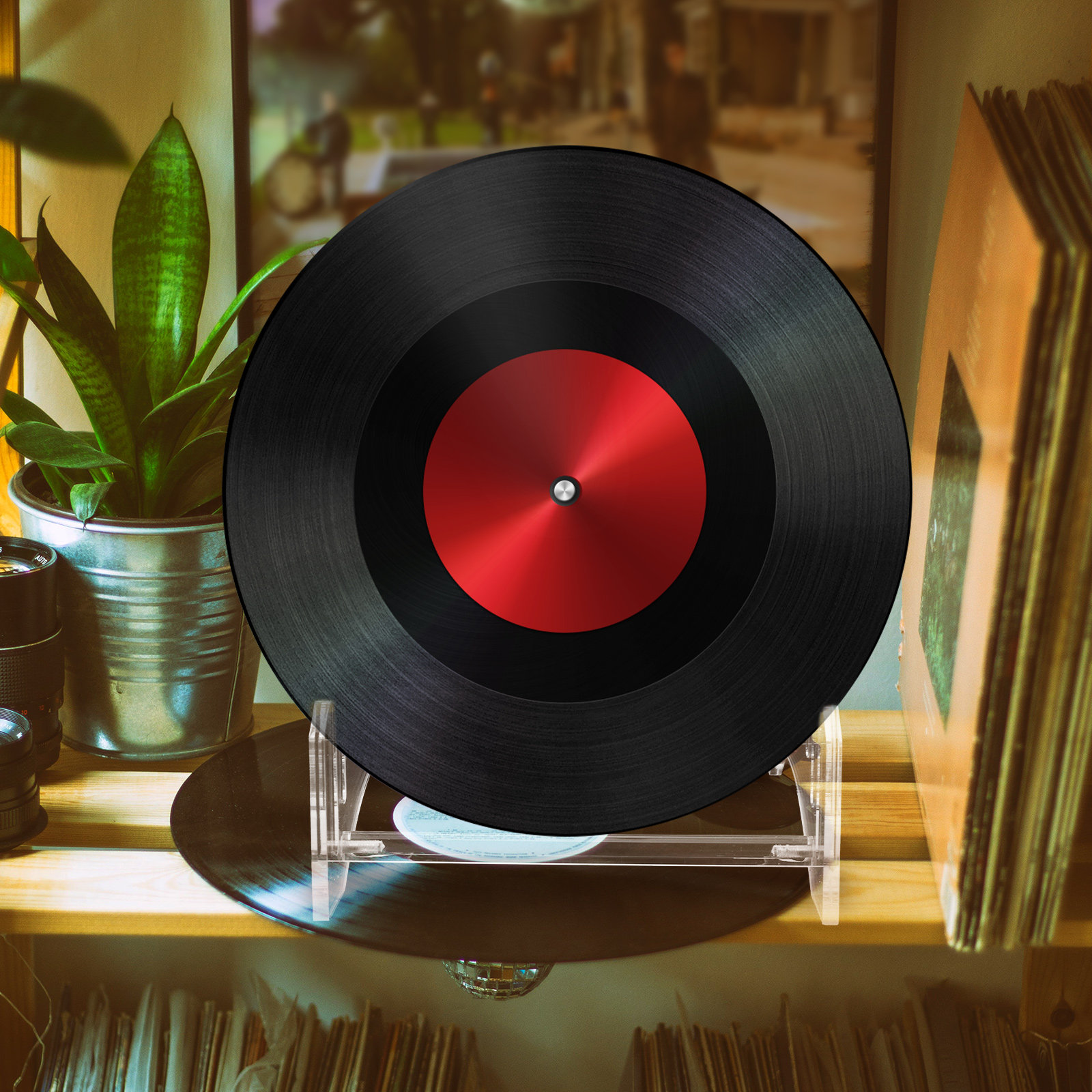 Tiered Acrylic Record Display  - đánh giá và giá Bookshelf
