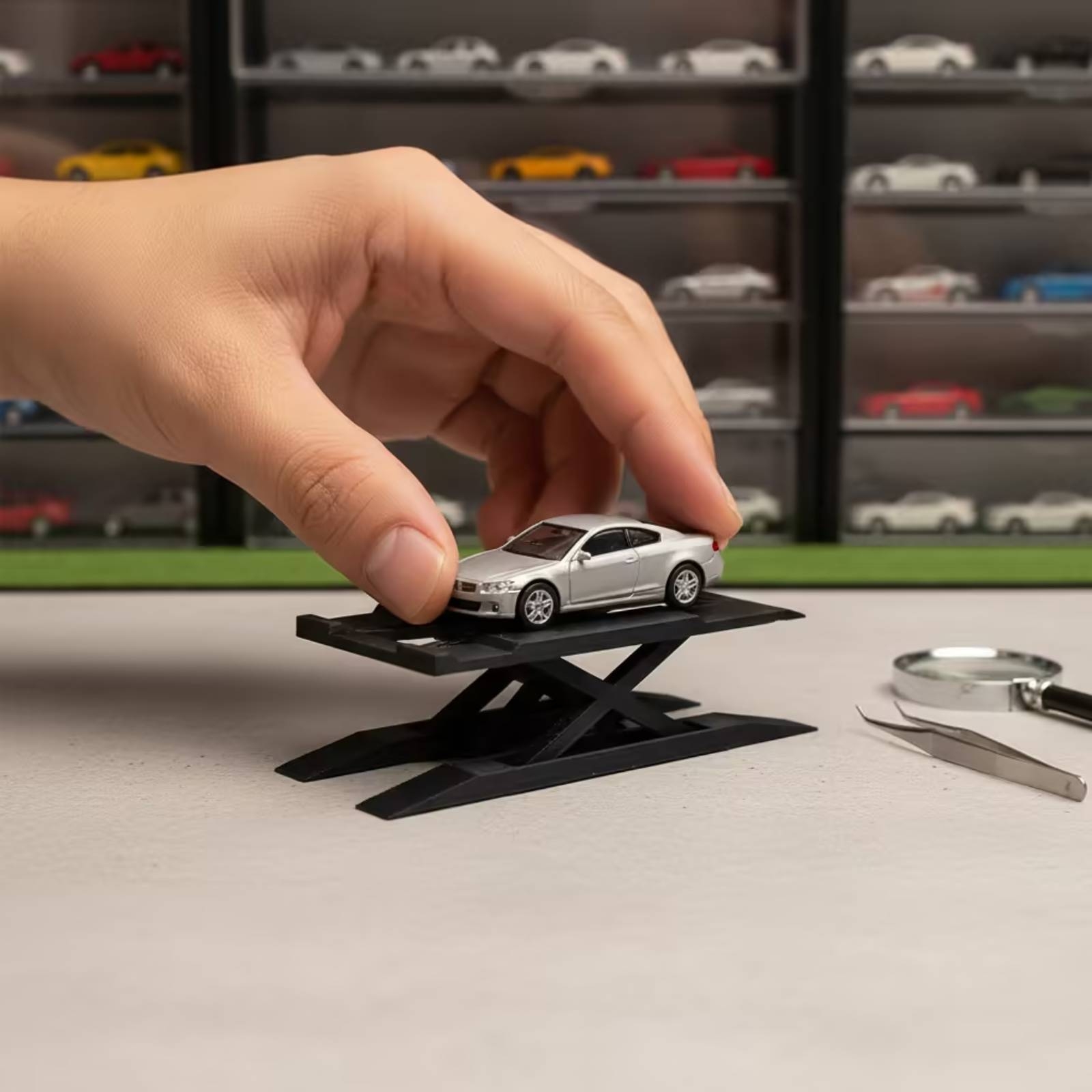 Model Car Display Rack Double- - đánh giá và giá Standing Desk
