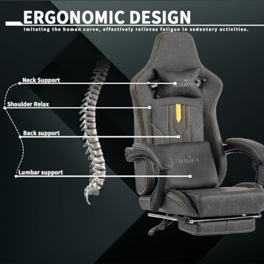 Gaming chair with footrest for - đánh giá và giá Office Chair Cushion