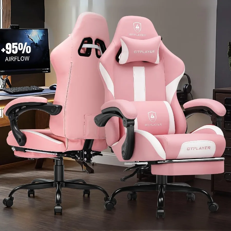 Gaming Chair with Foot Rest Po - đánh giá và giá Office Chair Cushion