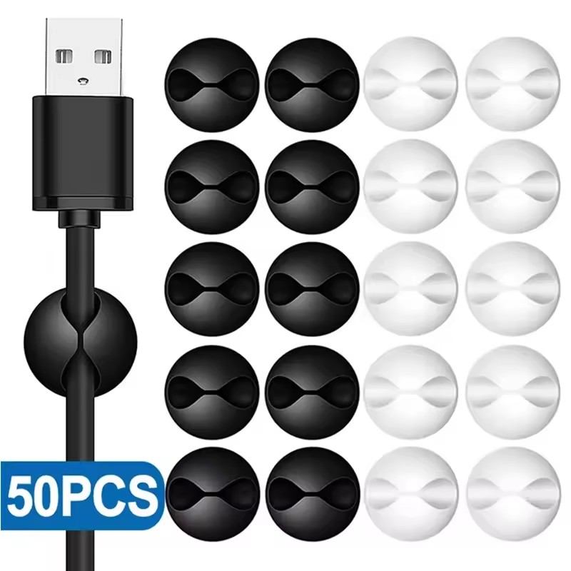 5/50Pcs Desktop Wall Cable Cli - đánh giá và giá Desk Organizer