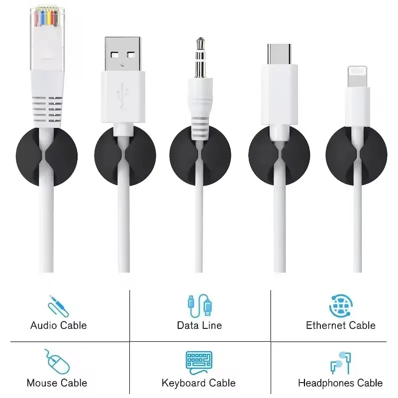5/50Pcs Desktop Wall Cable Cli - đánh giá và giá Desk Organizer