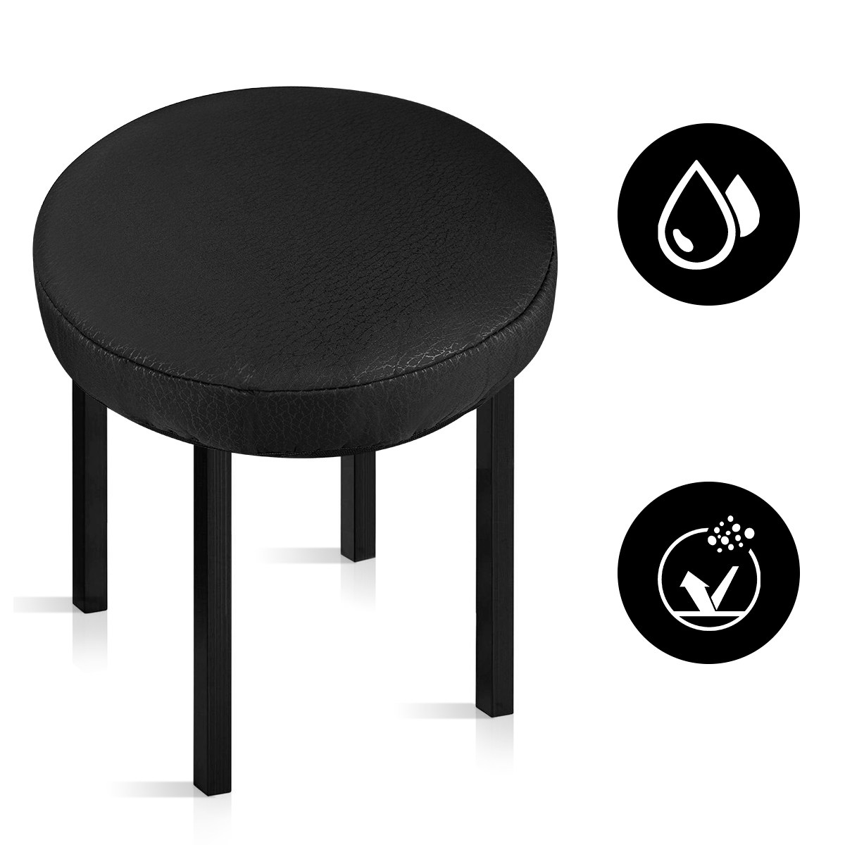 Black Round Stool Cover Diamet - đánh giá và giá Office Stool