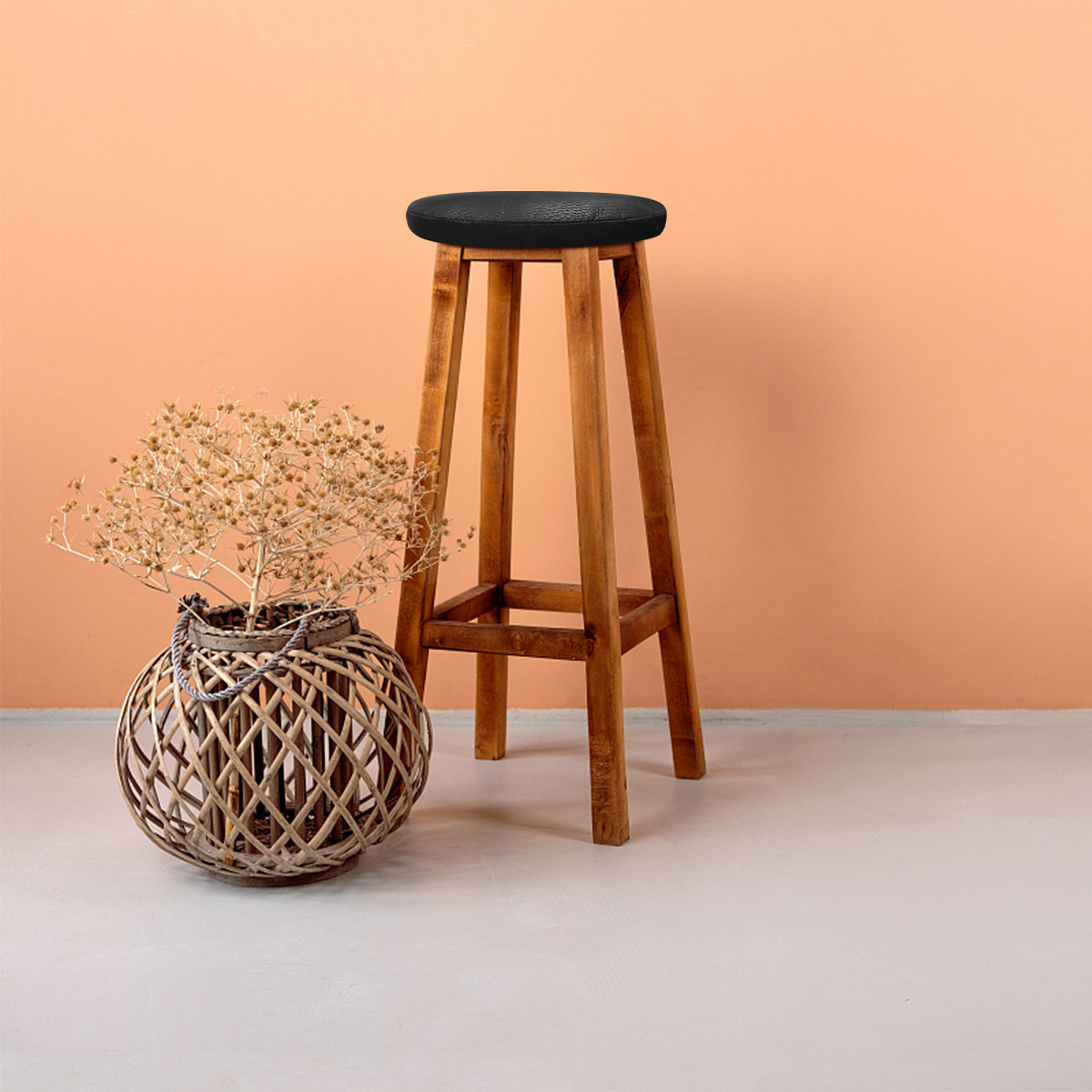Black Round Stool Cover Diamet - đánh giá và giá Office Stool